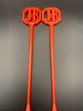Vintage J&B Blended Scoth Whiskey 66 Proof Swizzle Stick Lot of 2